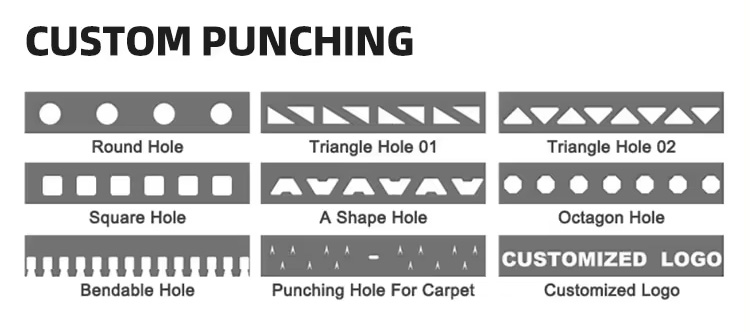 Punching aluminum tile trim