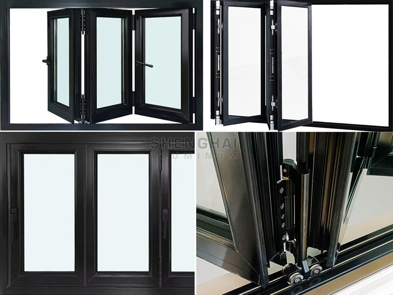 Aluminium folding windows