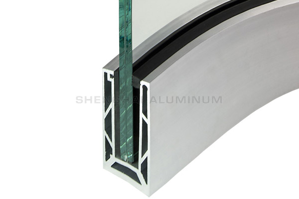 Aluminum base shoe glass railing